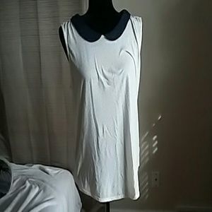 Merona sleeveless polka dot cream blouse